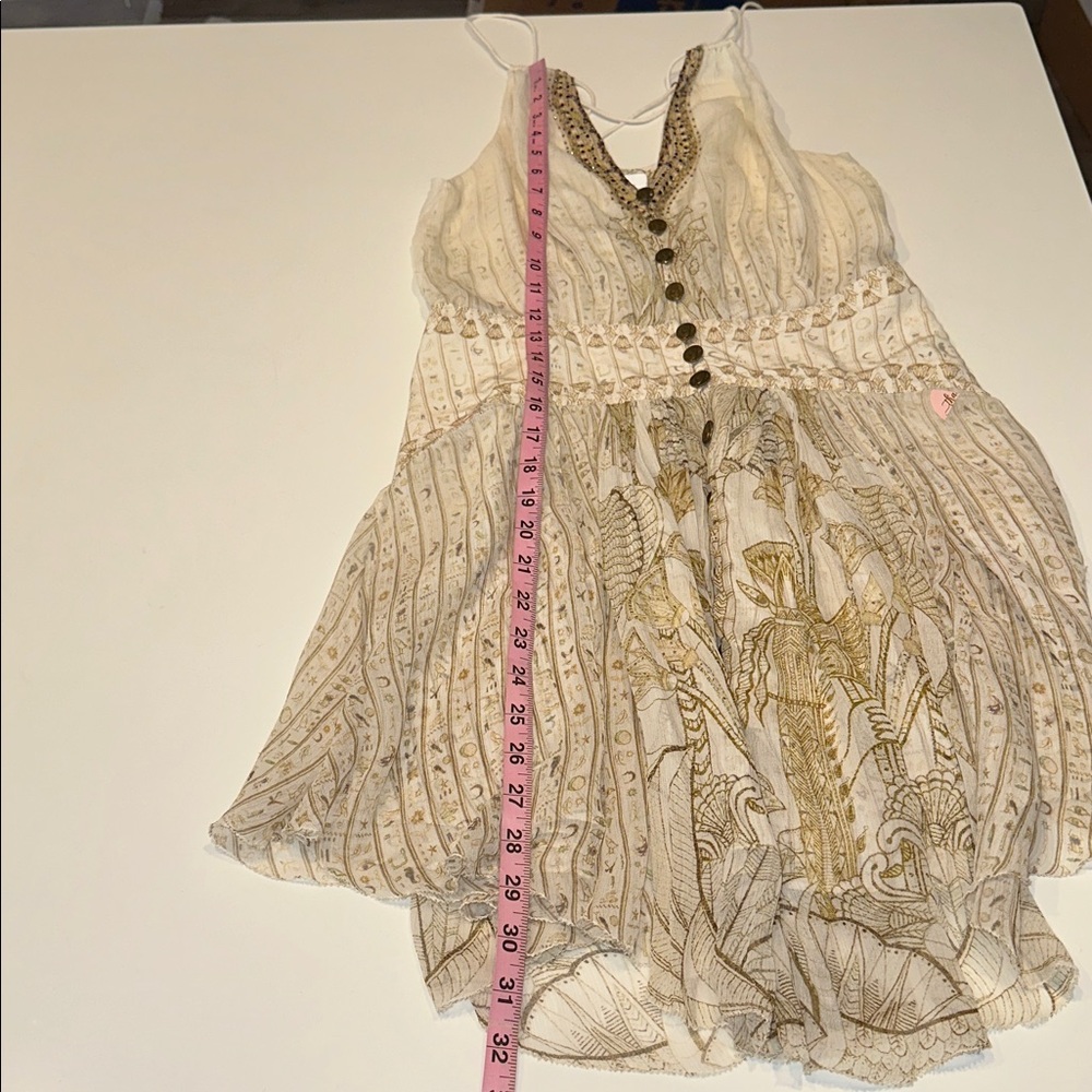 READ Camilla *The Queens Chamber white gold silk Egyptian Cleopatra boho dress S - Picture 11 of 16